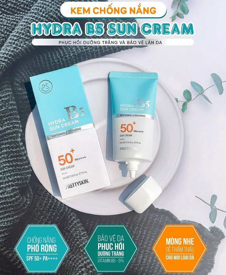 Kem chong nang Pretty Skin Hydra B5 Sun Cream 3