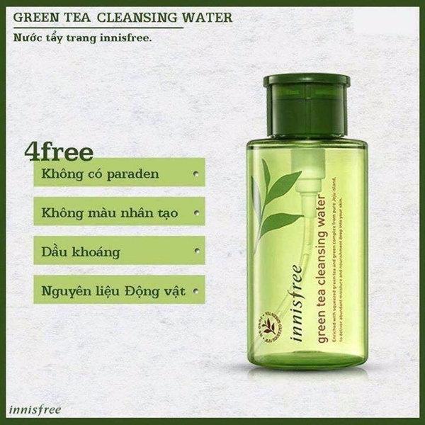 Nuoc tay trang Innisfree Green Tea Cleansing Water 300ml 4