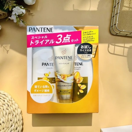Bộ dầu gội Pantene Pro V màu vàng set 3 của Nhật